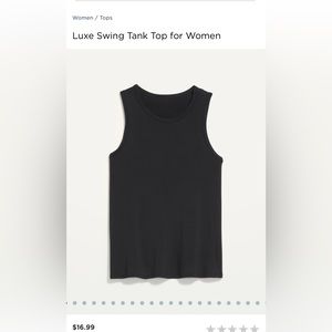 Old Navy Luxe black swing tank - New with Tags